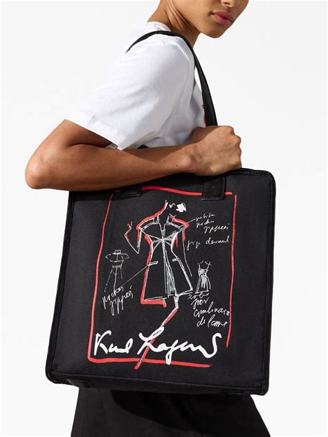 karl lagerfeld canvas tote bag.